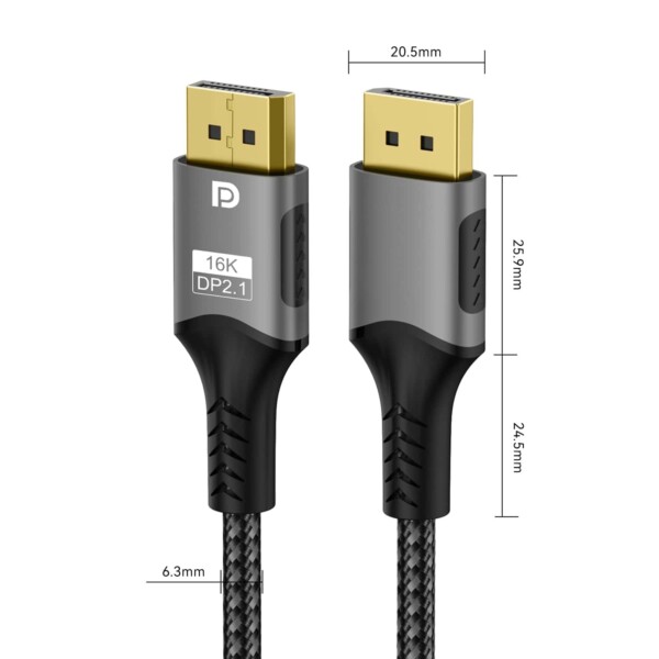 Cable DisplayPort 16K 60/144HZ 4K
