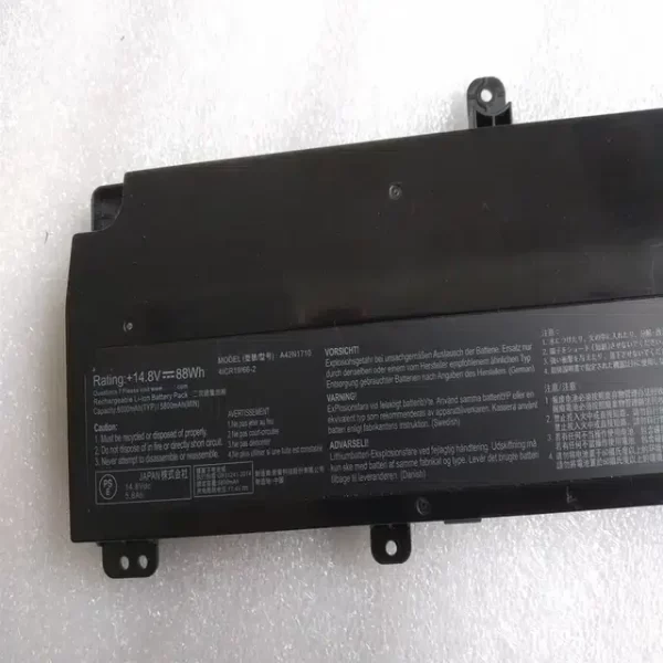 Bateria Asus A42N1710 BATTERY A42LJ5H GL702VI GL702VI-1A SERIES - Imagen 2