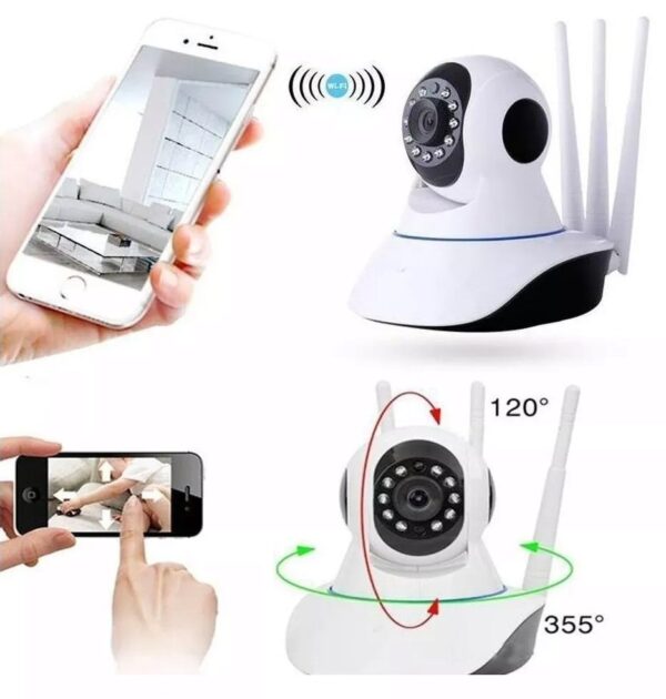 Camarainteligente IP 4MP 3 Antenas APP ICSSE 5V 1A IP-05 - Imagen 2