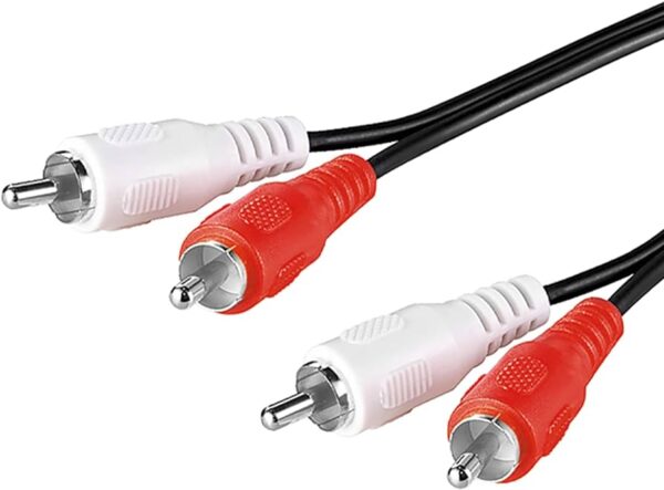 Cable Auxiliar 2 Rca A 2 Rca 1.5m Negro Atv - Imagen 3