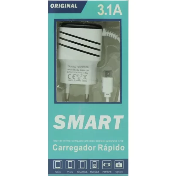 Cargador Micro USB V8 3.1A 2 USB