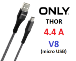 Cable Micro USB V8 1M Negro 4.4A - Imagen 2