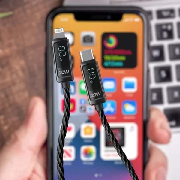 Cable USB-C a Lighting 20W HAVIT 2.4A 1.2M LCD Power Display Iphone CB6246 - Imagen 3