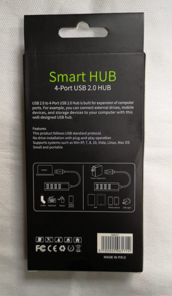 Hub USB 2.0 4 Puertos EP-R010 Cable 50 centimetros nuevo Ecopower - Imagen 3