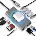 Concersor adaptador USB-C a Hdmi + VGA + RJ45 + AUXILIAR 4XUSB 3.0 + 2 USB-C 13 en 1 100W - Imagen 2