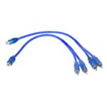 Cable RCA 1 Hembra 2 Macho 30centimetro