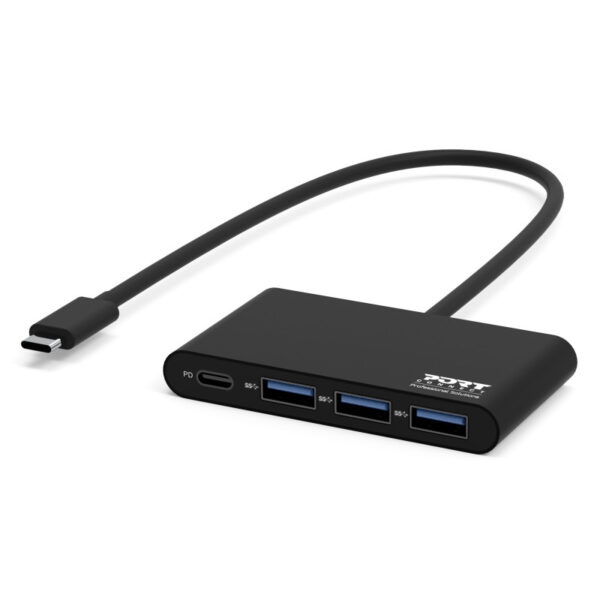 Hub USB-C a USB-A 3 USB 3.0 + 1 USB-C + 1 TYPE C CARGA