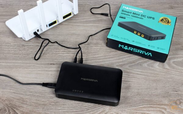 UPS Mini DC inteligente 16000MAH 18W 5V 9V 12V WI-FI 4*DC + 1*USB MARSRIVA KP1 PLUS - Imagen 1