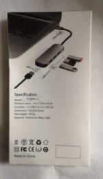 Hub USB-A 4 en 1 FL4U con LED GRIS 4LIFE - Imagen 2