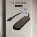 Hub USB-A 4 en 1 FL4U con LED GRIS 4LIFE