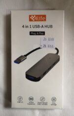 Hub USB-A 4 en 1 FL4U con LED GRIS 4LIFE
