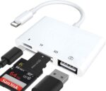 Adaptador Lighting a USB OTG Lector Micro SD SD + Carga 4 en 1 - Imagen 2