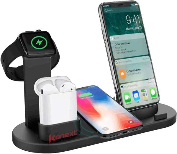 Cargador USB multiple 3 en 1 Lighting Micro USB Type-C  Wi-Fi Airdops - Imagen 2