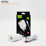 Cargador USB-C 20W + USB con Cable EP-7022 - Imagen 2