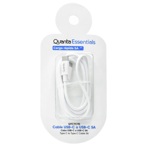Cable USB-C a USB-C 1M 5A QTCTC70 quanta, Nuevo - Imagen 2