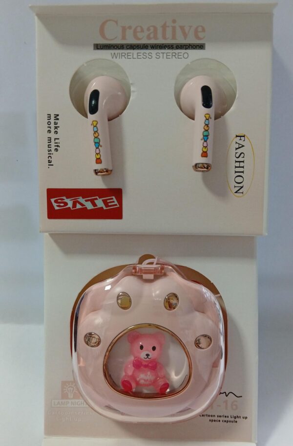 Auricular Bluetooth AE-T162 Pink sate - Imagen 3