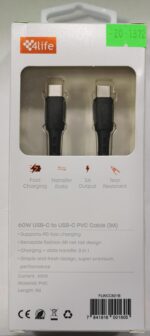 Cable USB-C a C 1M 60W FLC-C61TPE NEGRO - Imagen 2