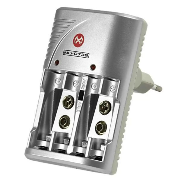 Cargador De Pilas 9V AA AAA 4 Puertos MO-CB738 Mox