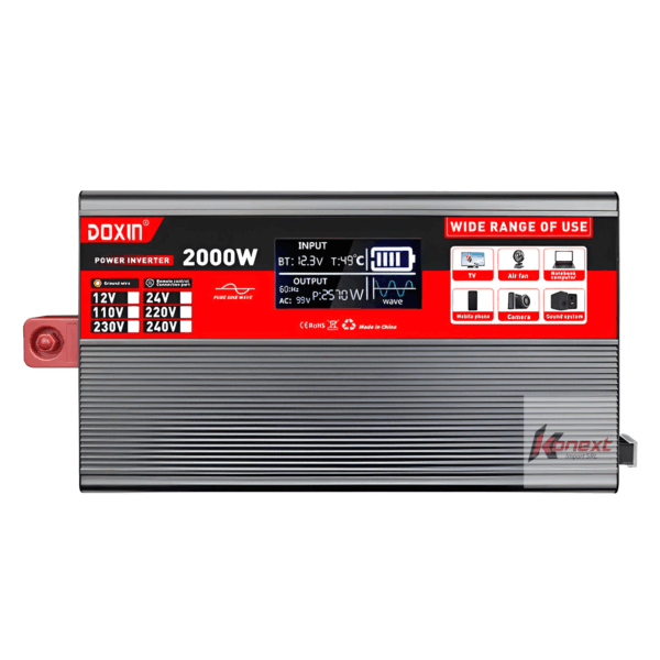 Inversor de Voltaje 12V a 220V 2000W