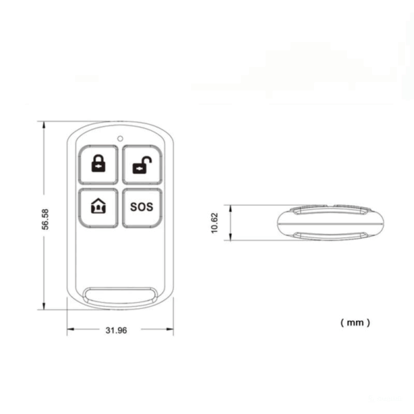 control remoto de alarma