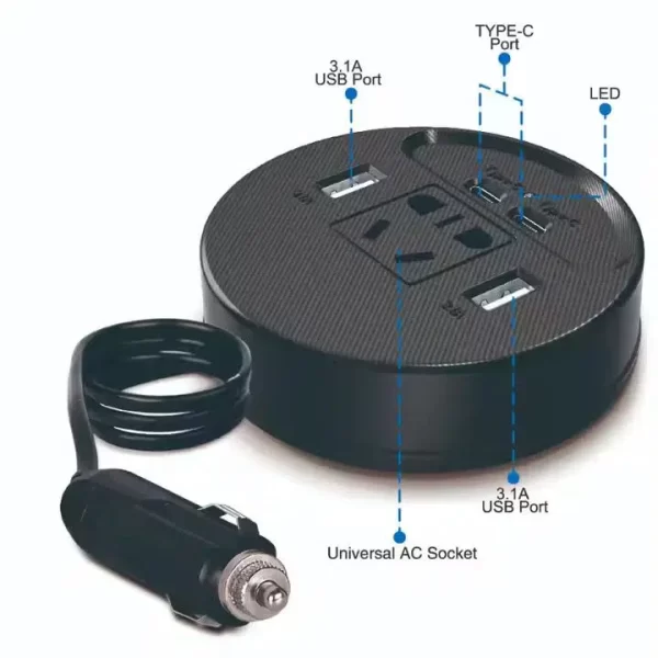 Inversor de Voltaje 12V o 24V a 220V 150W