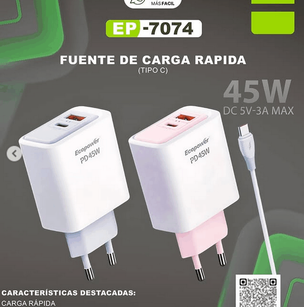 CARGADOR USB-C 45W