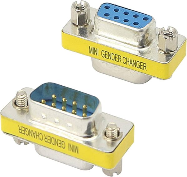 Union DB9 RS232 hembra a DB9 RS232 macho 9 pines nuevo Mini Gender SERIAL