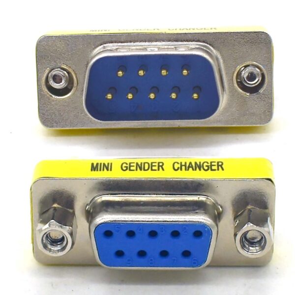 Union DB9 RS232 hembra a DB9 RS232 macho 9 pines nuevo Mini Gender SERIAL
