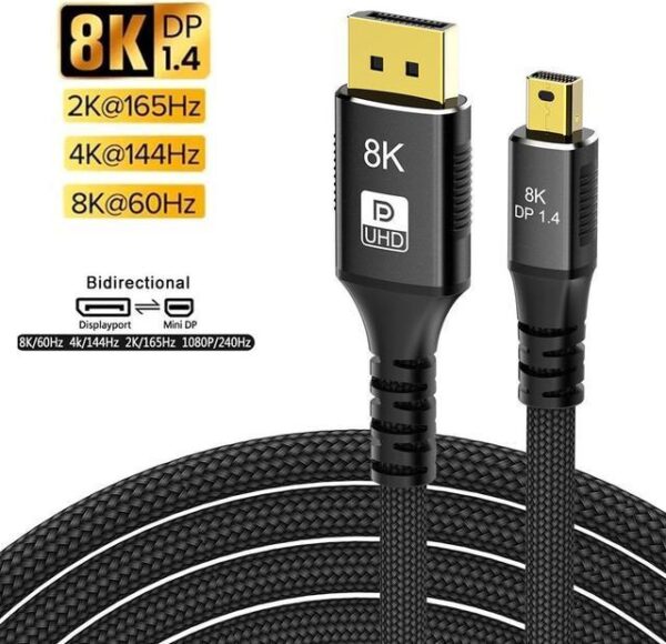 Cable Mini Displayport a Displayport 8K
