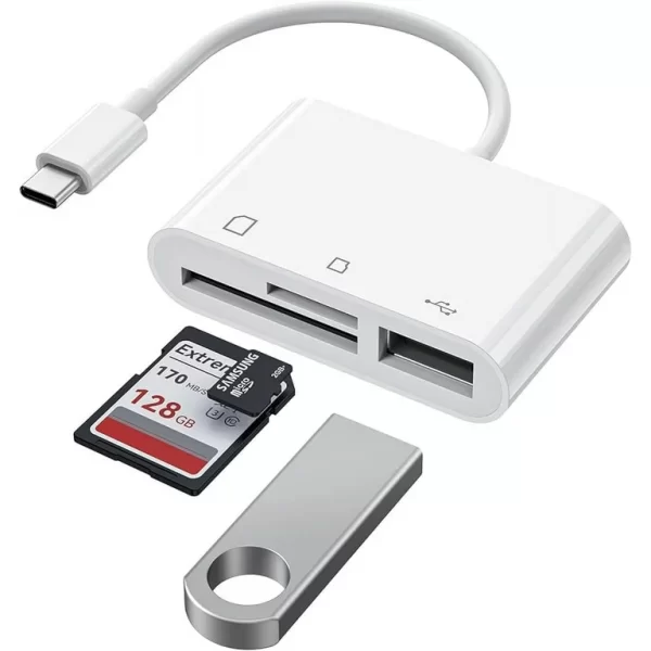 OTG USB-C con USB 3.0 + SD + TF 3 EN 1