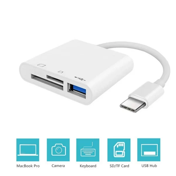 OTG USB-C con USB 3.0 + SD + TF 3 EN 1