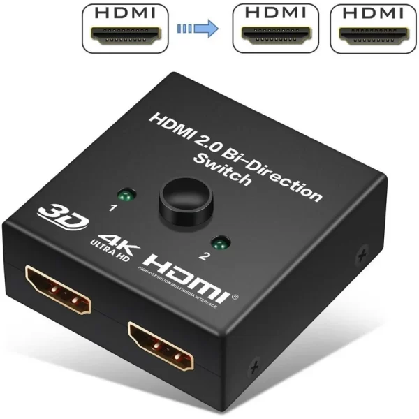 splitter Hdmi 1X2 4K BIDIRECCIONAL 2X1 4K V2.0 nuevo Hdmi SwitchER 2 en 1 - Imagen 2
