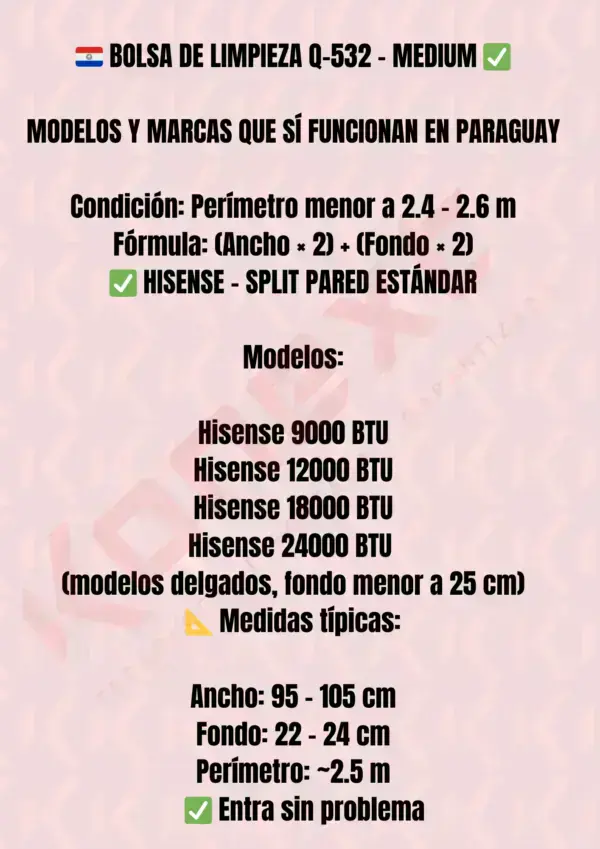 Bolsa de limpieza para Aire