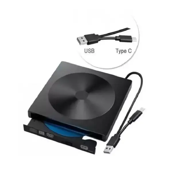 Lector Grabador de  DVD externo DVD-R con USB-C nuevo con USB 3.0 DVD-RW DVD-ROM CD-RW CD-ROM - Imagen 7