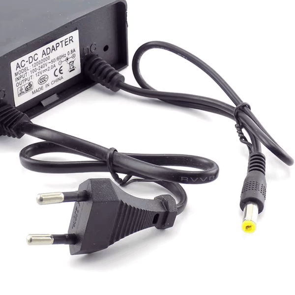 FUENTE 12V 2A PIN 5.5MMX2.5MM PARED CON CABLE FUENTE 12V 2A