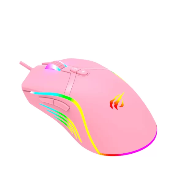 Mouse con cable Gaming Rosa