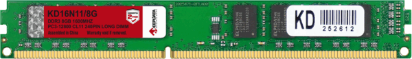 Memoria RAM PC DDR3 8GB 1600MHZ 1.5V KD16N11/8G KEEPDATA - Imagen 2
