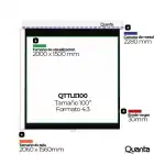 Pantalla de Proyeccion Electrica de 100" nueva QTTLE100 220V - Imagen 2