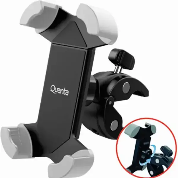 Soporte para Celular quanta QTSCB30 7" 360 grados BLACK/GREY - Imagen 2