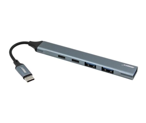 Hub USB-C a USB-A 2 USB 2.0 + 1 USB-C + 1 TYPE C CARGA 65W UA-04 ANSTY - Imagen 1