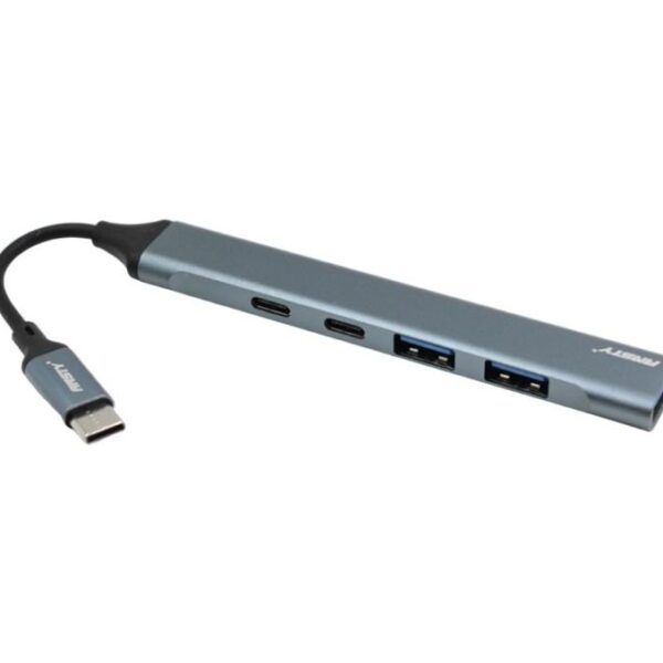 Hub USB-C a USB-A 2 USB 2.0 + 1 USB-C + 1 TYPE C CARGA 65W UA-04 ANSTY