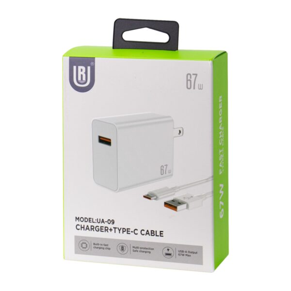 Cargador UR 67W UA-09 USB-A / Cable TIPO C