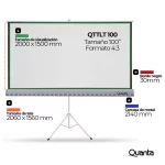Pantalla de Proyeccion con Tripo de 100" nueva QTTLT100 - Imagen 2