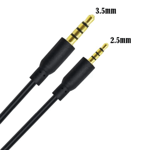 Cable auxiliar estéreo TRRS 2.5mm a 3.5mm