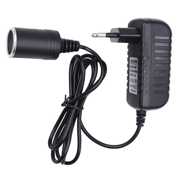 CONVERSOR 220V A 12V SOCKET ENCENDEDOR DE CIGARRILLO 12V 2A 24W