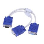 Splitter VGA 1X2 nuevo cable dos salidas color blanco
