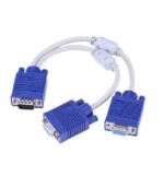 Splitter VGA 1X2 nuevo cable dos salidas color blanco