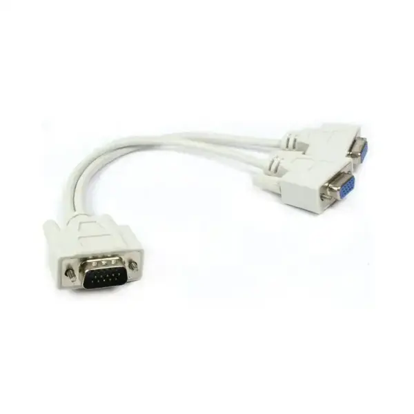 Splitter VGA 1X2 nuevo cable dos salidas color blanco