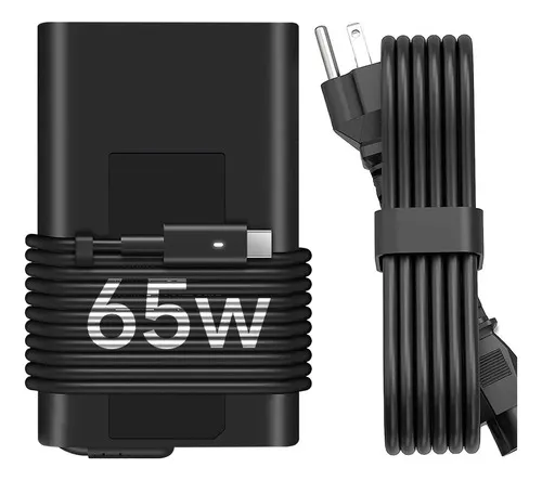Cargador Dell 20V 3.25A (USB-C) 65W Incluye power HP ASUS APPLE TYPE C 65W