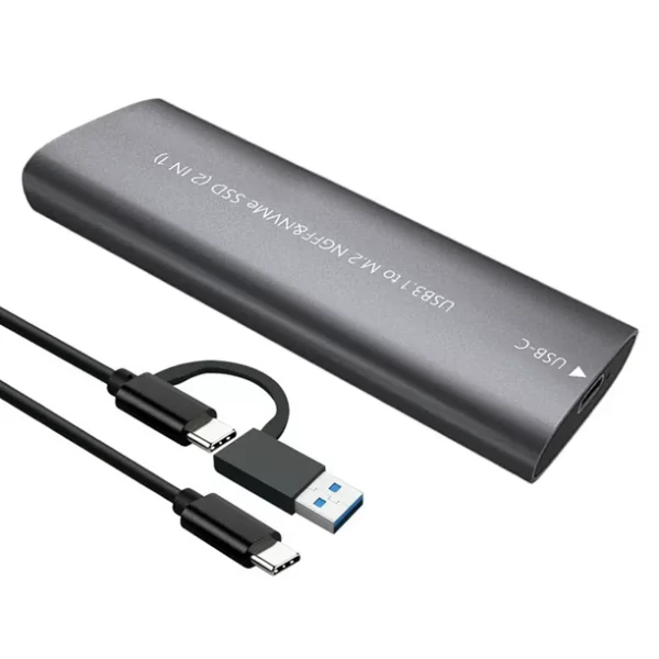 Gaveta NVME 2TB USB-C + USB-A M.2 SSD NGFF